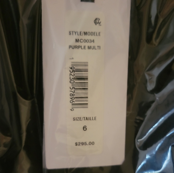 One33 Social Sequined Stripe Cape Minidress, Gold, Purple, Glamourous, NWT, 6 - Picture 8 of 8